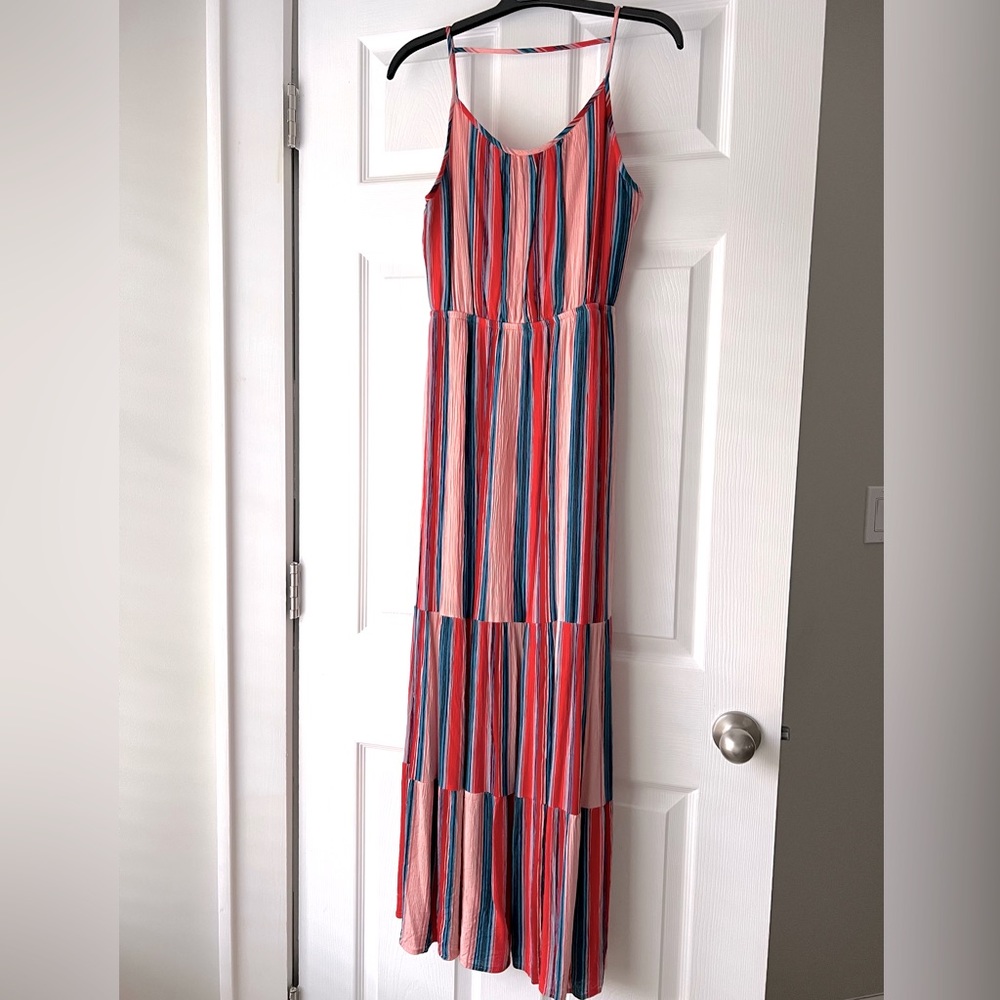 One Clothing Multi-Striped Maxi Dress, Size: Small